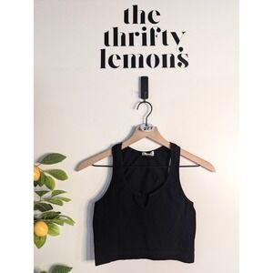 BOZZOLO Black Notched Tank Sz M/L